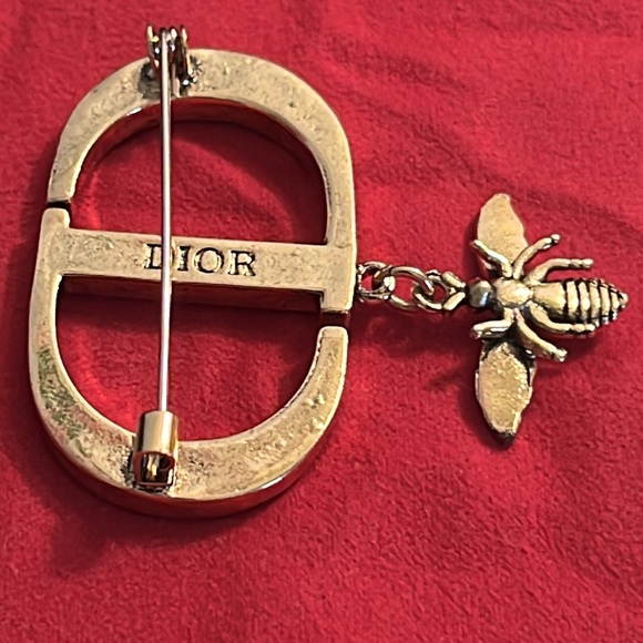 DIOR CD CRYSTAL BEE FASHION BROOCH - Picture 4 of 7